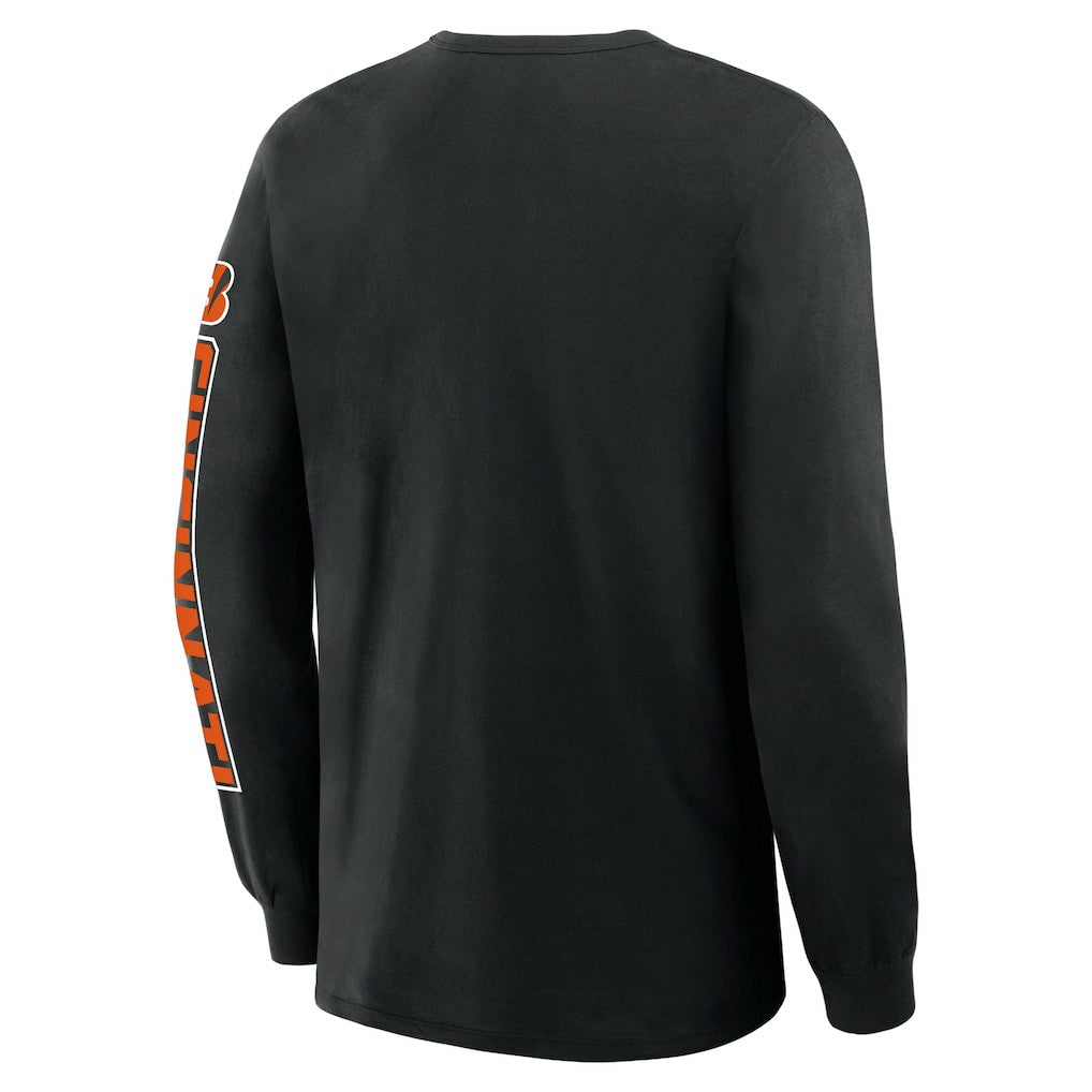 Cincinnati Bengals Hometown Sweep Legacy Long Sleeve T-Shirt - Black T-shirts