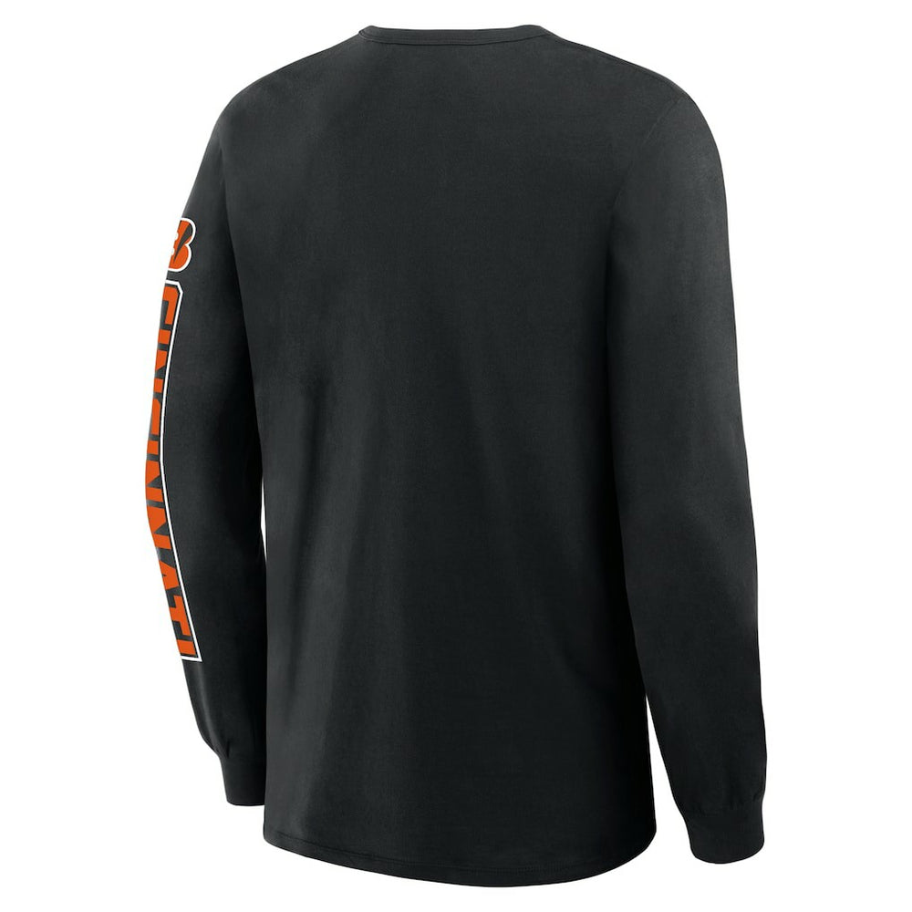 Cincinnati Bengals Hometown Sweep Legacy Long Sleeve T-Shirt - Black T-shirts