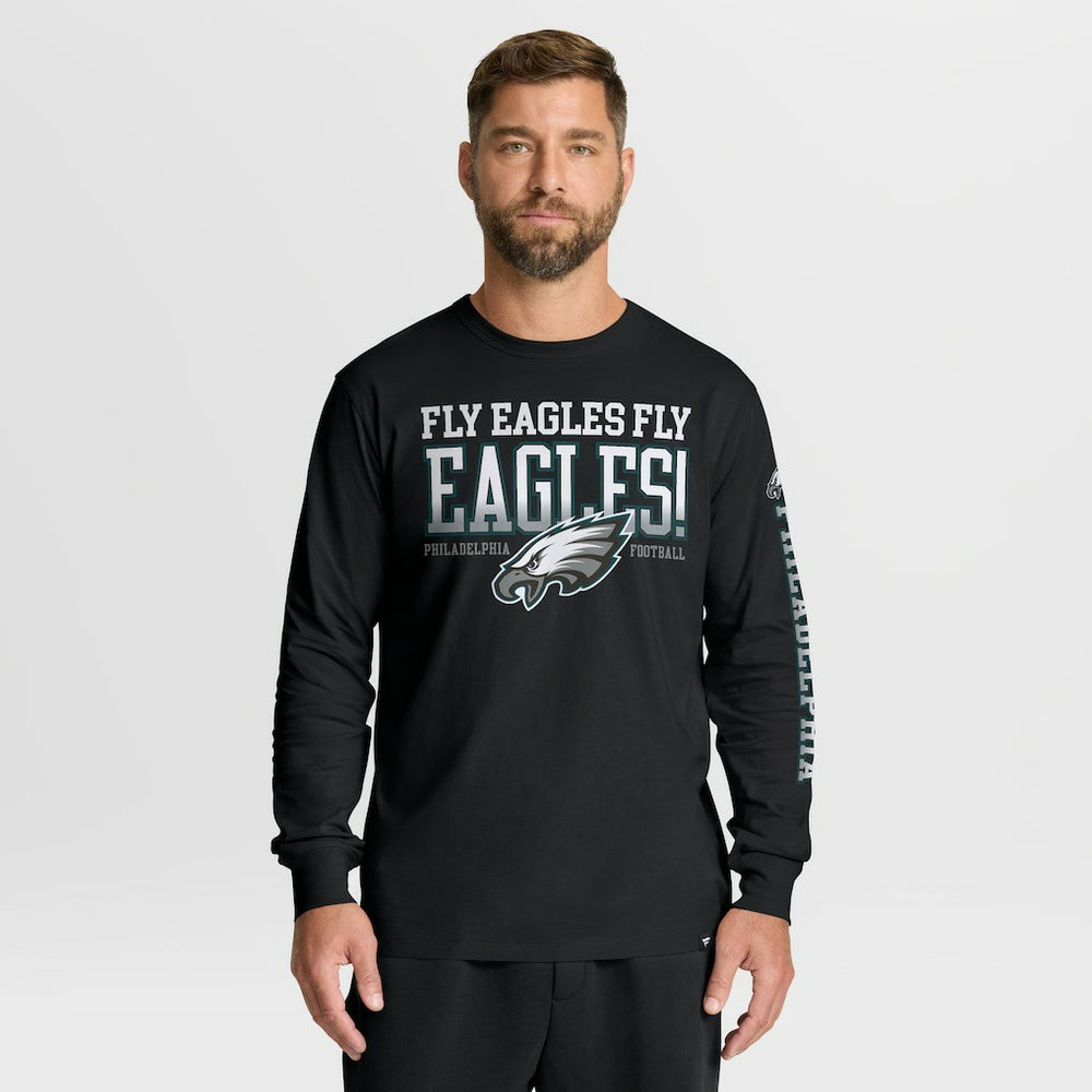 Philadelphia Eagles Hometown Sweep Legacy Long Sleeve T-Shirt - Black T-shirts