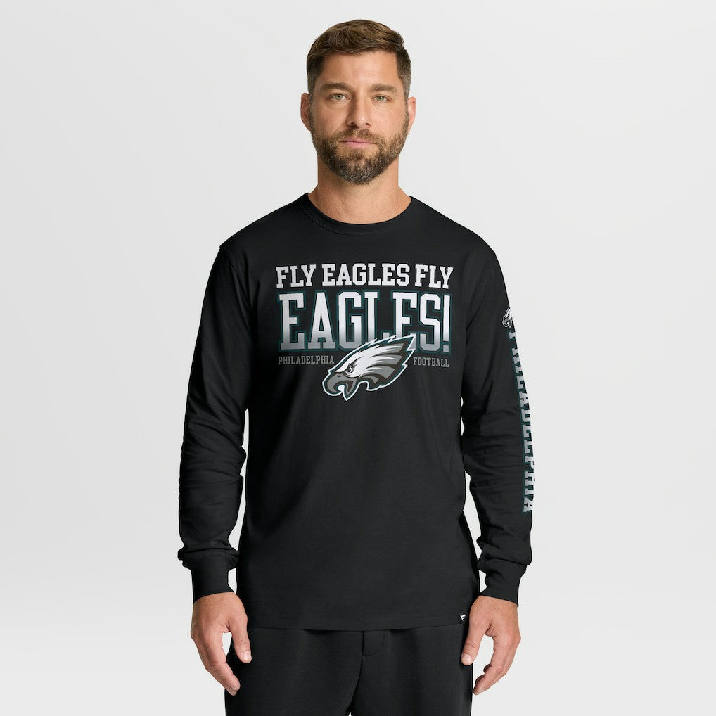 Philadelphia Eagles Hometown Sweep Legacy Long Sleeve T-Shirt - Black T-shirts