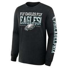 Philadelphia Eagles Hometown Sweep Legacy Long Sleeve T-Shirt - Black T-shirts