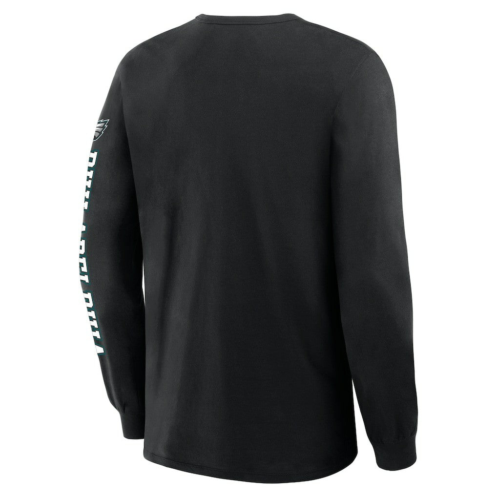 Philadelphia Eagles Hometown Sweep Legacy Long Sleeve T-Shirt - Black T-shirts