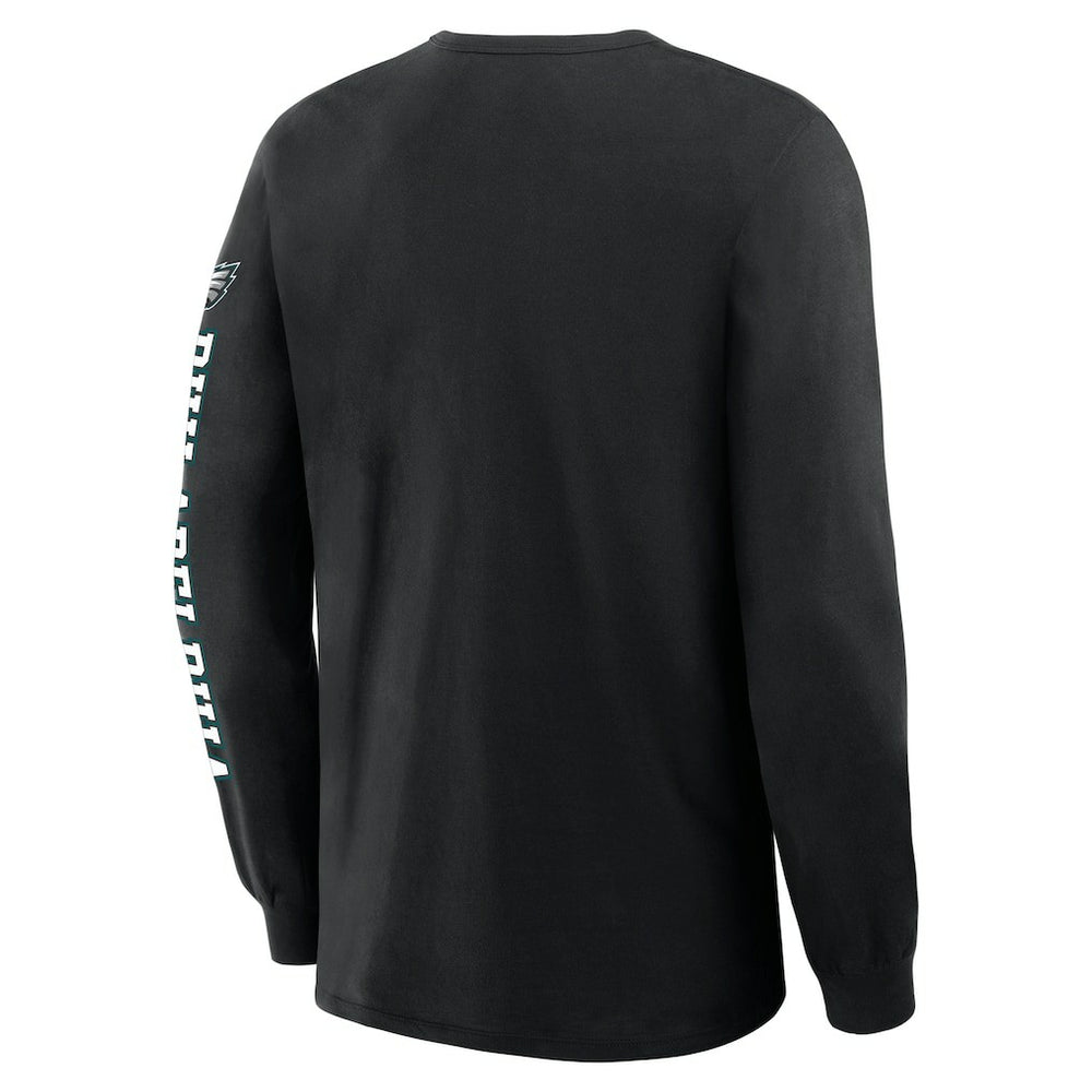 Philadelphia Eagles Hometown Sweep Legacy Long Sleeve T-Shirt - Black T-shirts