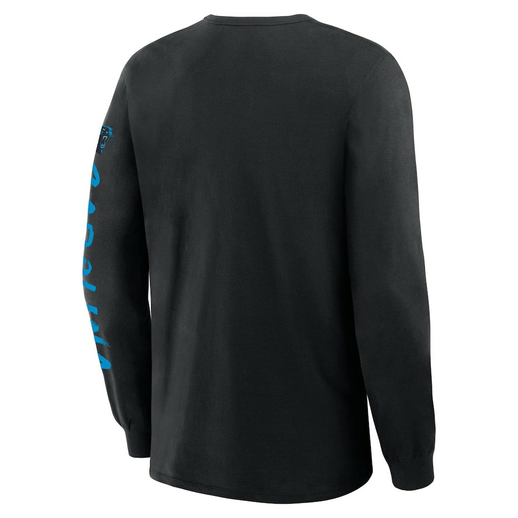 Carolina Panthers Hometown Sweep Legacy Long Sleeve T-Shirt - Black T-shirts