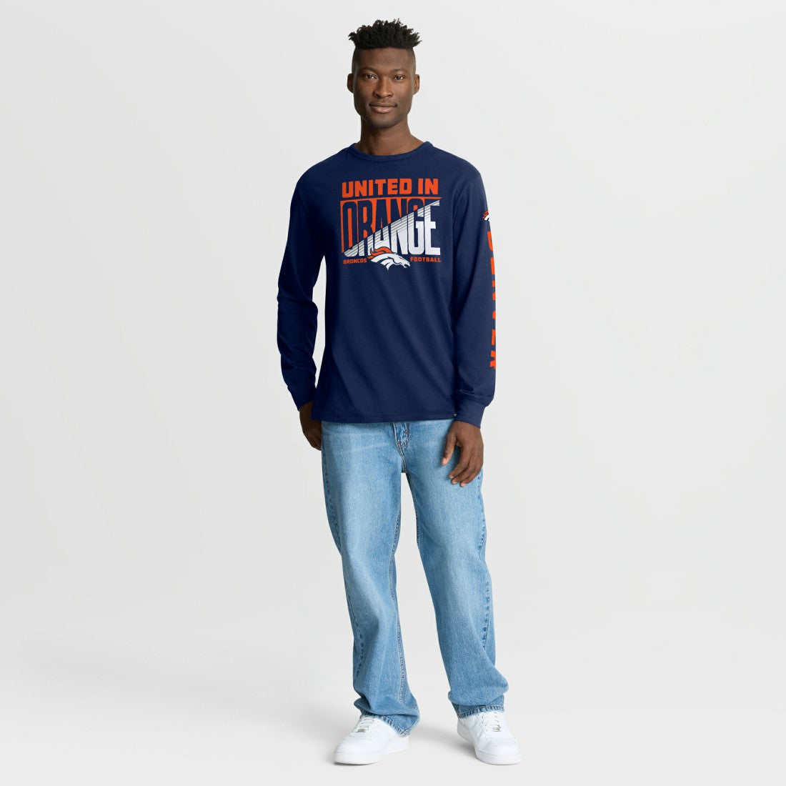 Denver Broncos Hometown Sweep Legacy Long Sleeve T-Shirt - Navy T-shirts