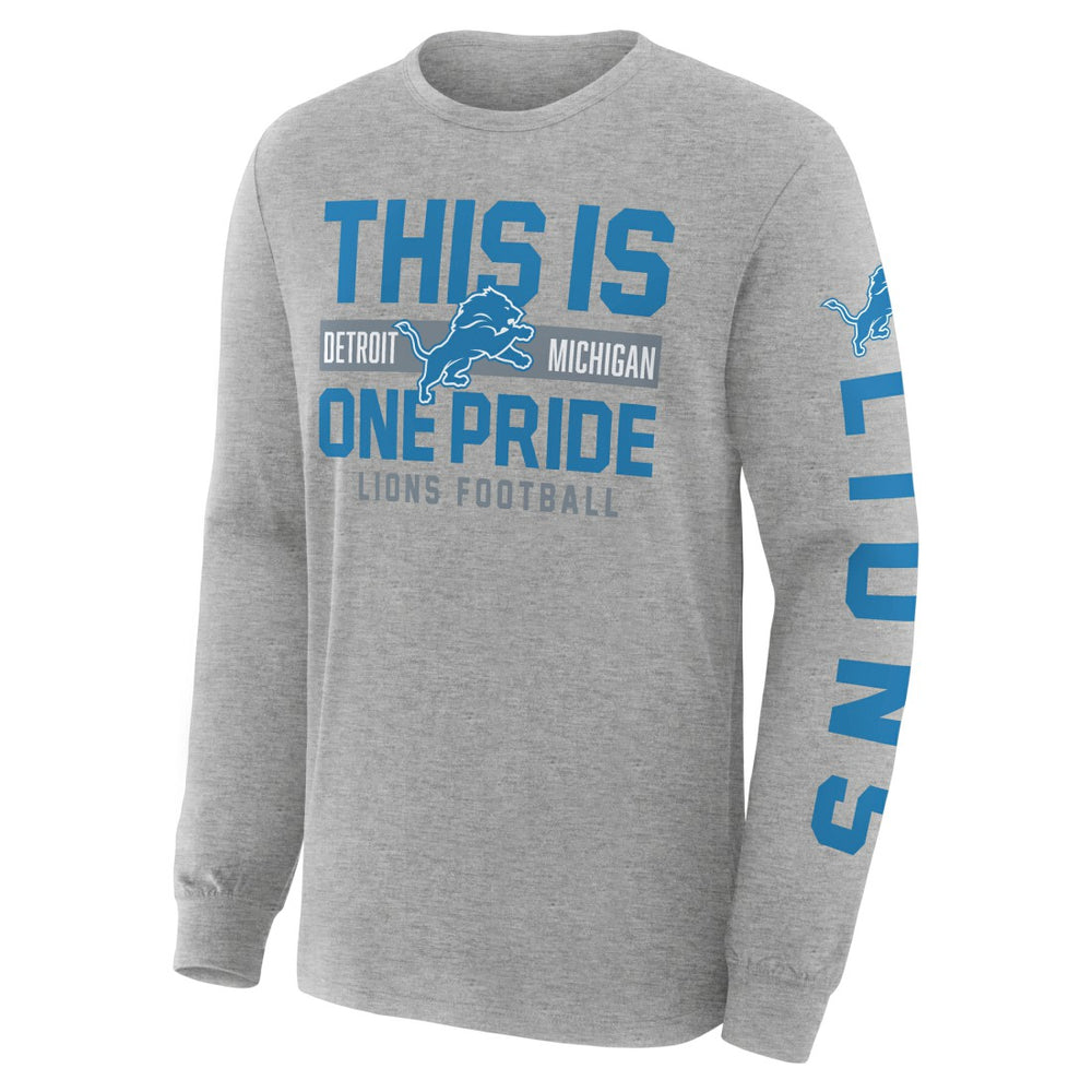 Detroit Lions Hometown Sweep Legacy Long Sleeve T-Shirt - Heather Gray T-shirts