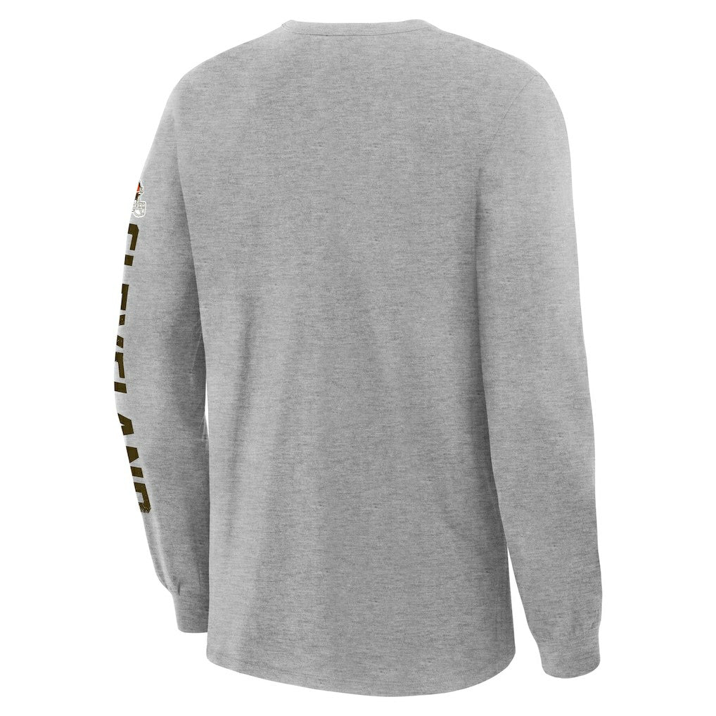Cleveland Browns Hometown Sweep Legacy Long Sleeve T-Shirt - Heather Gray T-shirts