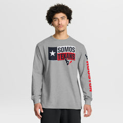 Houston Texans Hometown Sweep Legacy Long Sleeve T-Shirt - Heather Gray T-shirts