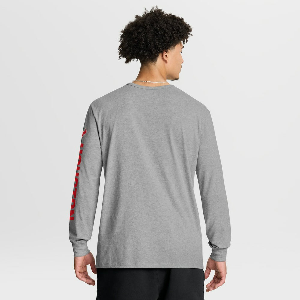 Houston Texans Hometown Sweep Legacy Long Sleeve T-Shirt - Heather Gray T-shirts