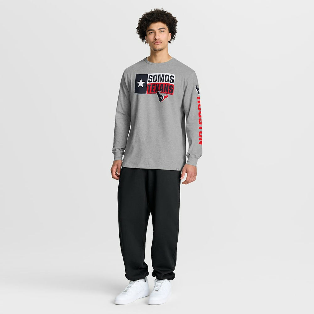 Houston Texans Hometown Sweep Legacy Long Sleeve T-Shirt - Heather Gray T-shirts