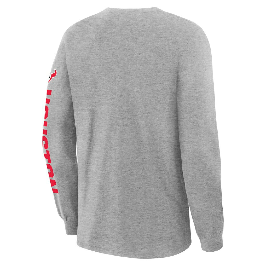 Houston Texans Hometown Sweep Legacy Long Sleeve T-Shirt - Heather Gray T-shirts