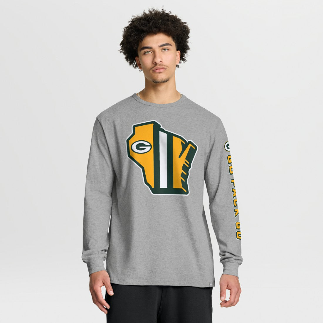 Green Bay Packers Hometown Sweep Legacy Long Sleeve T-Shirt - Heather Gray T-shirts