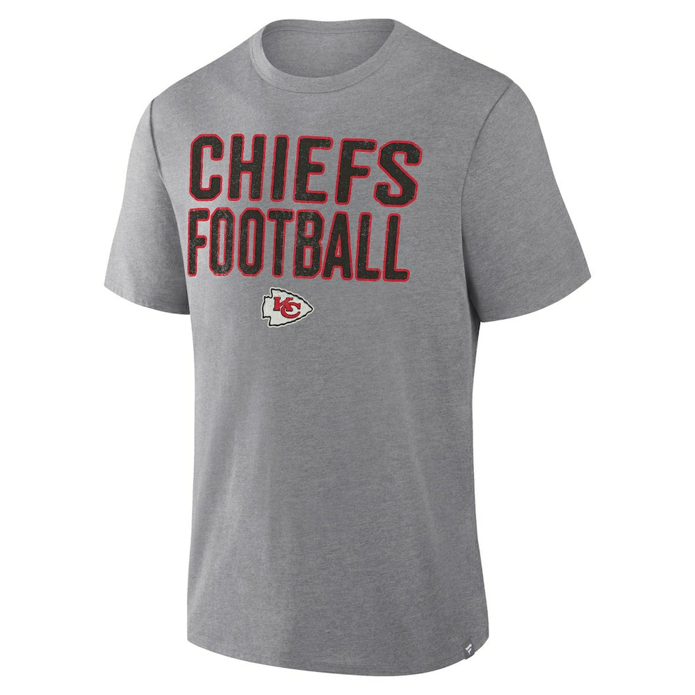 Kansas City Chiefs First Down Tribute Tri-Blend T-Shirt - Heather Gray T-shirts