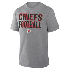 Kansas City Chiefs First Down Tribute Tri-Blend T-Shirt - Heather Gray T-shirts