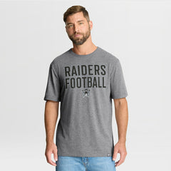 Las Vegas Raiders First Down Tribute Tri-Blend T-Shirt - Heather Gray T-shirts
