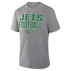New York Jets First Down Tribute Tri-Blend T-Shirt - Heather Gray T-shirts