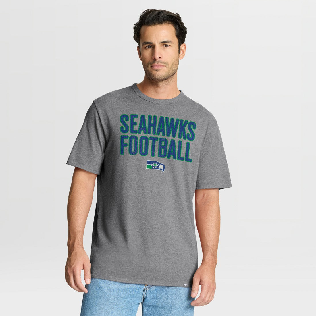 Seattle Seahawks First Down Tribute Tri-Blend T-Shirt - Heather Gray T-shirts