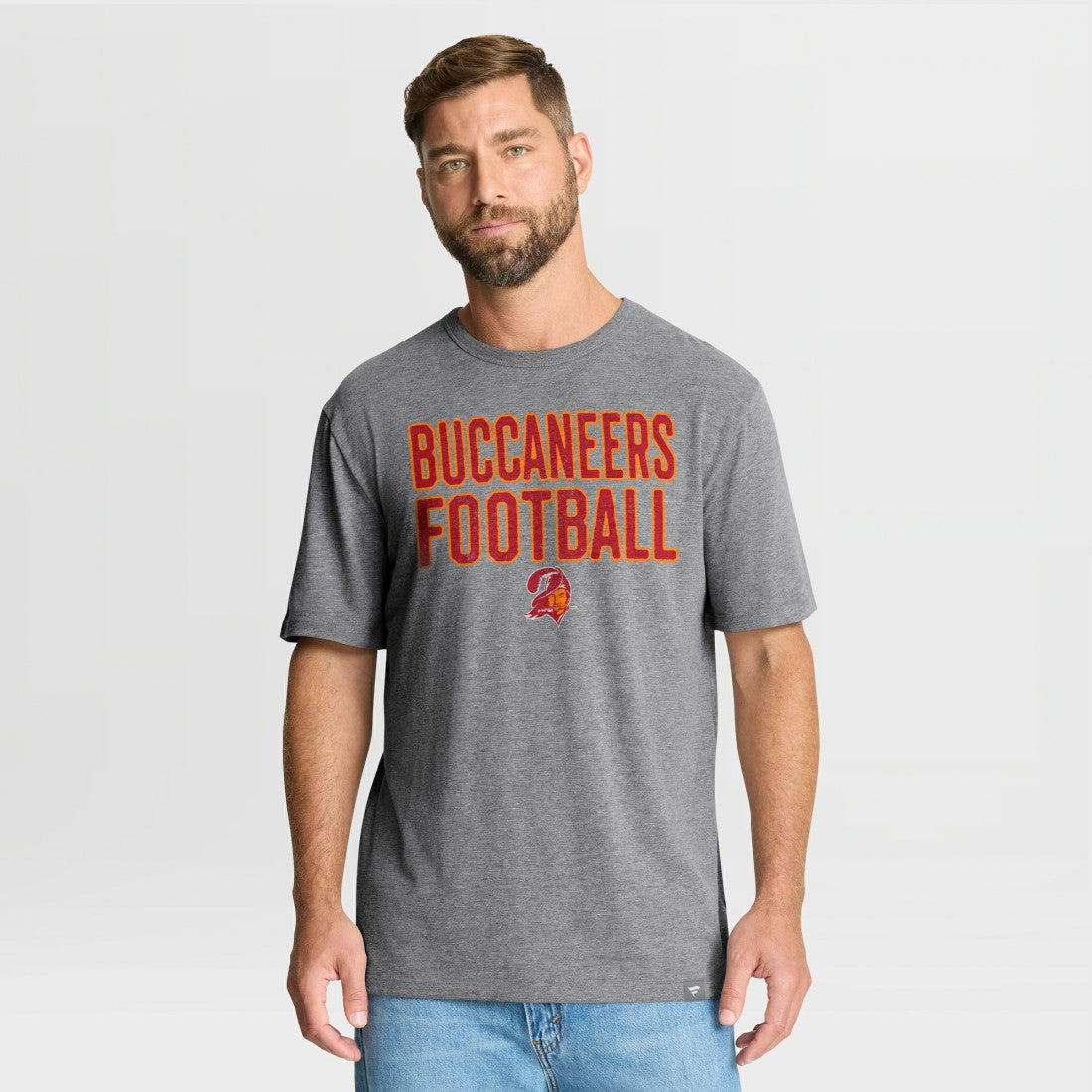 Tampa Bay Buccaneers First Down Tribute Tri-Blend T-Shirt - Heather Gray T-shirts