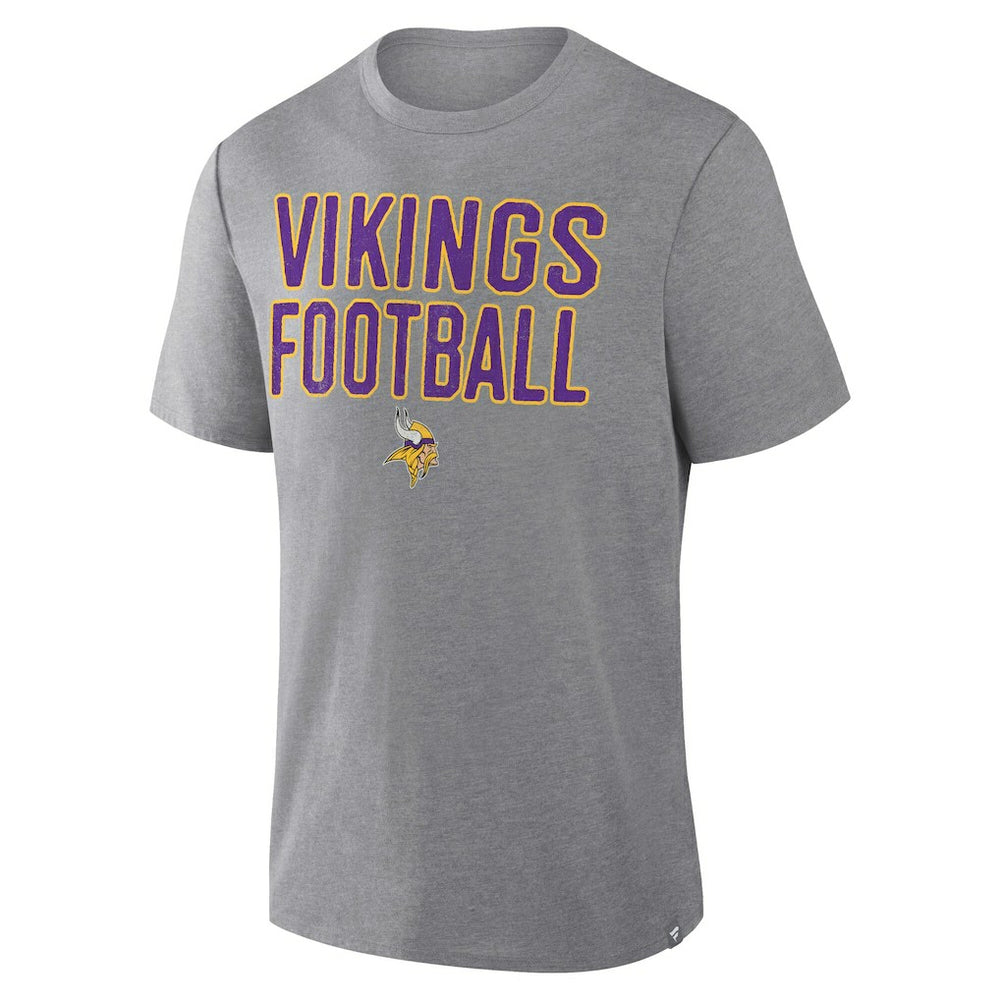 Minnesota Vikings First Down Tribute Tri-Blend T-Shirt - Heather Gray T-shirts