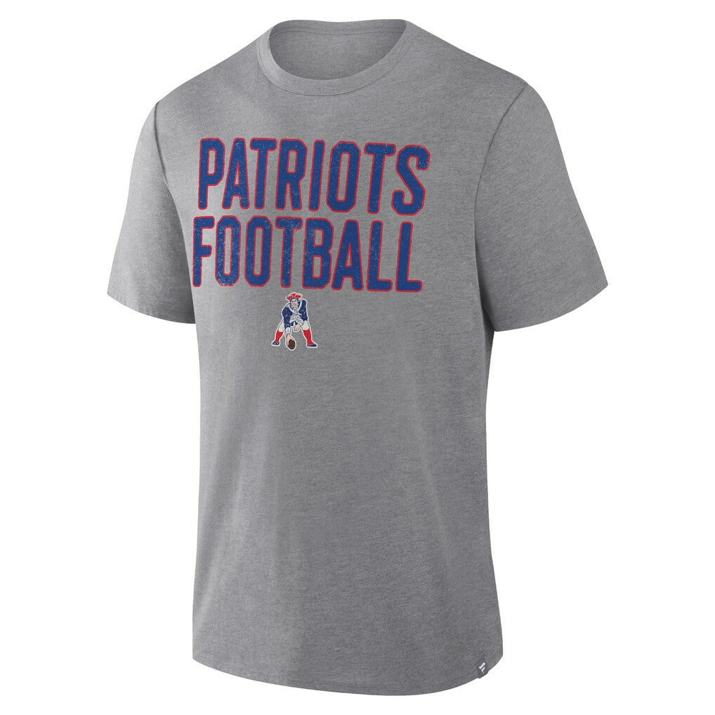 New England Patriots First Down Tribute Tri-Blend T-Shirt - Heather Gray T-shirts