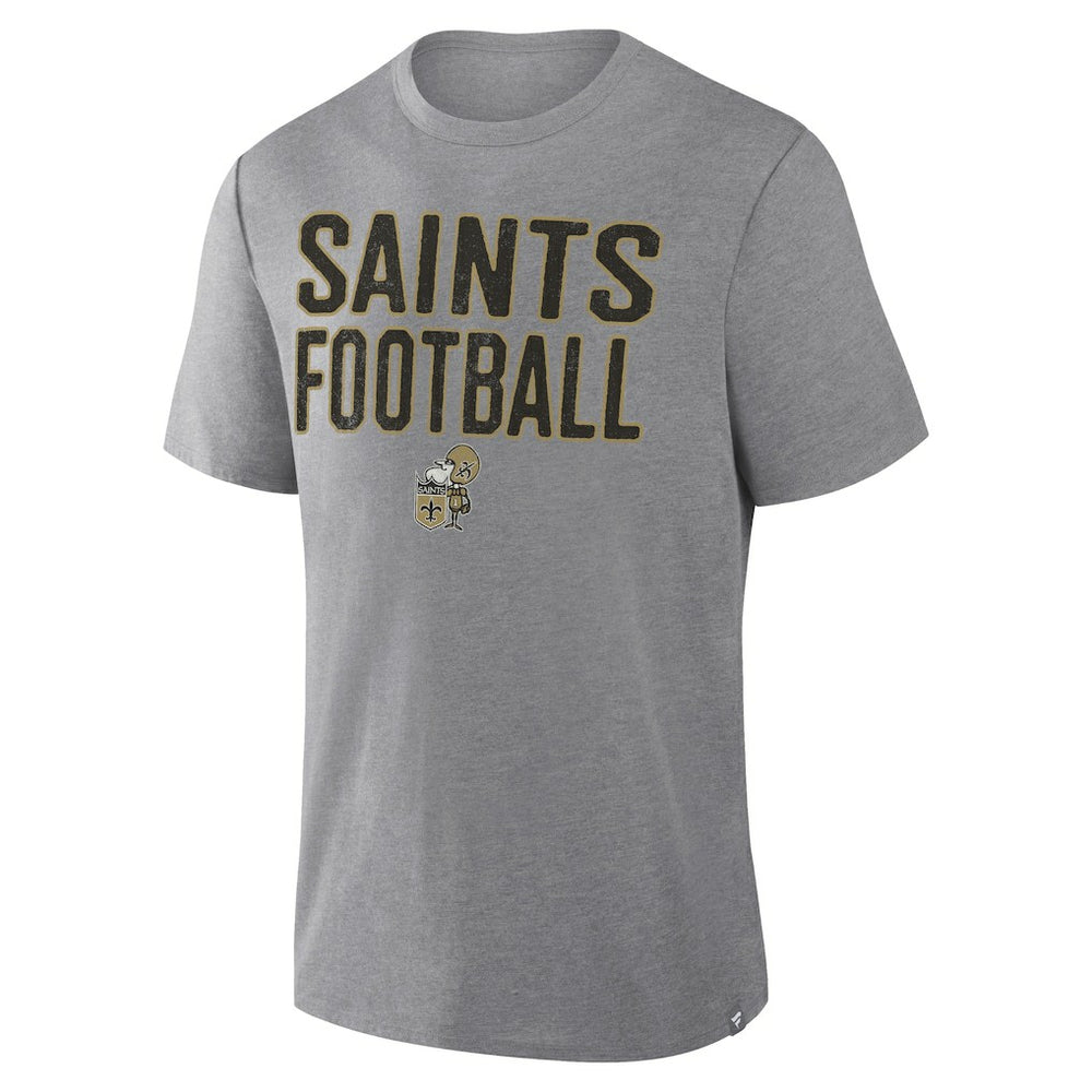 New Orleans Saints First Down Tribute Tri-Blend T-Shirt - Heather Gray T-shirts