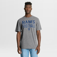 Los Angeles Rams First Down Tribute Tri-Blend T-Shirt - Heather Gray T-shirts