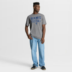 Los Angeles Rams First Down Tribute Tri-Blend T-Shirt - Heather Gray T-shirts