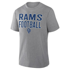 Los Angeles Rams First Down Tribute Tri-Blend T-Shirt - Heather Gray T-shirts