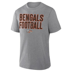 Cincinnati Bengals First Down Tribute Tri-Blend T-Shirt - Heather Gray T-shirts