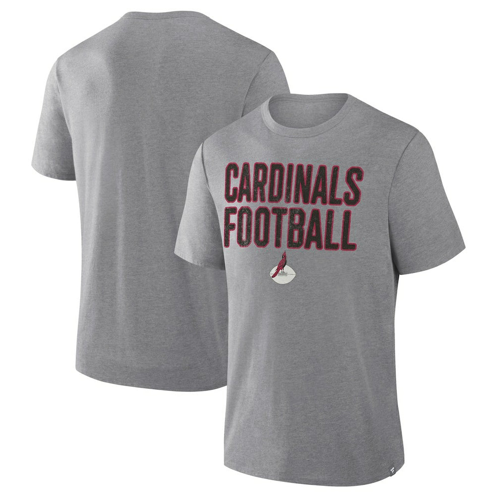 Arizona Cardinals First Down Tribute Tri-Blend T-Shirt - Heather Gray T-shirts