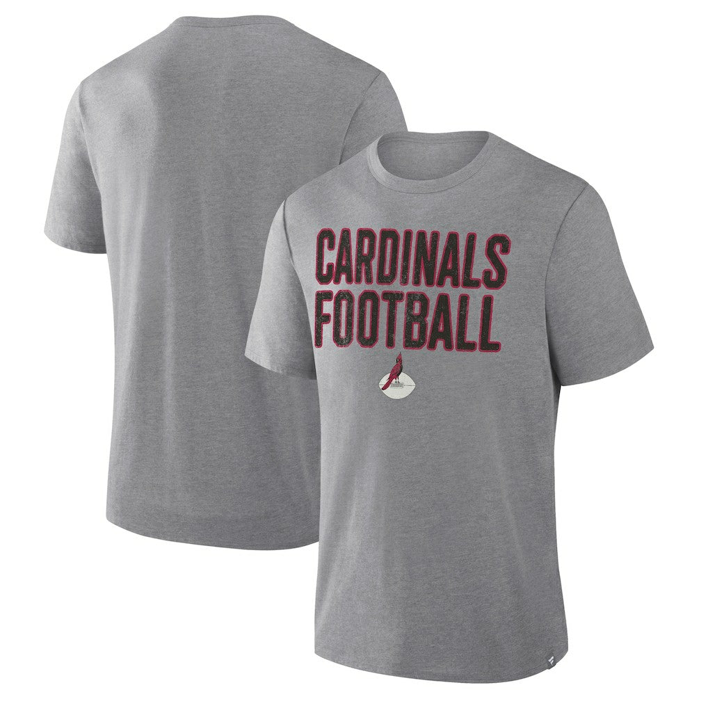 Arizona Cardinals First Down Tribute Tri-Blend T-Shirt - Heather Gray T-shirts