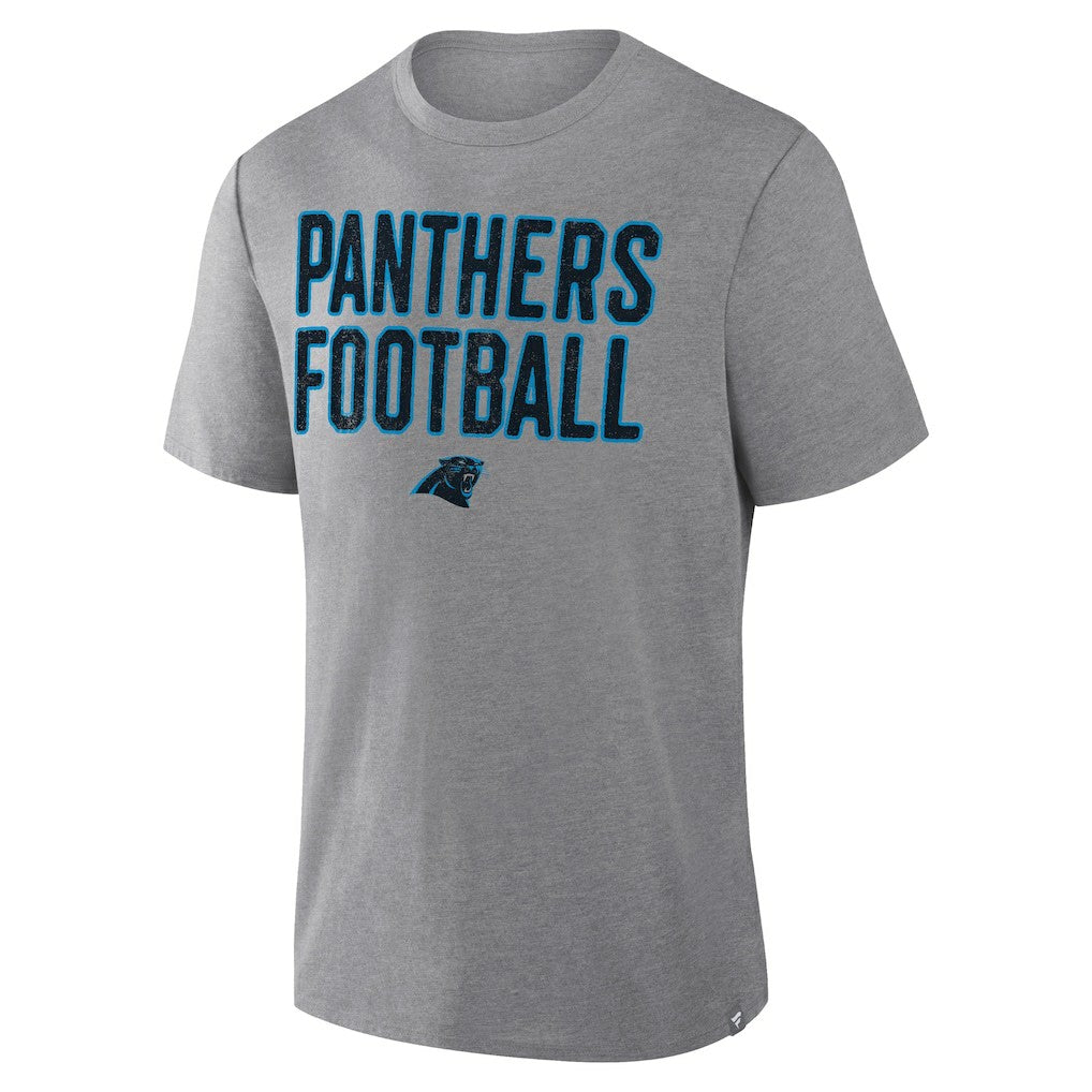 Carolina Panthers First Down Tribute Tri-Blend T-Shirt - Heather Gray T-shirts