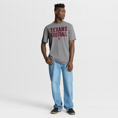 Houston Texans First Down Tribute Tri-Blend T-Shirt - Heather Gray T-shirts