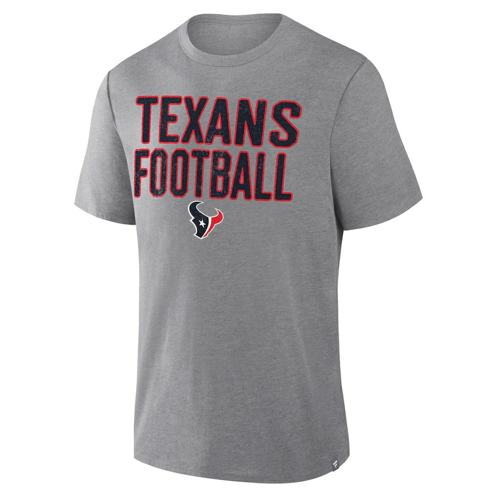 Houston Texans First Down Tribute Tri-Blend T-Shirt - Heather Gray T-shirts