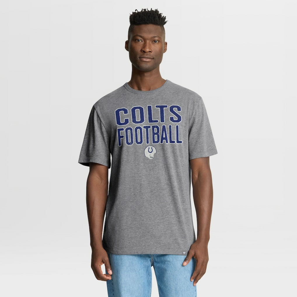 Indianapolis Colts First Down Tribute Tri-Blend T-Shirt - Heather Gray T-shirts