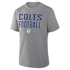 Indianapolis Colts First Down Tribute Tri-Blend T-Shirt - Heather Gray T-shirts