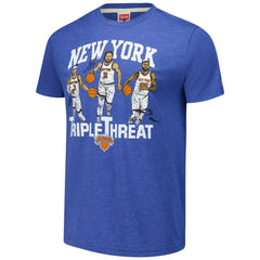 Josh Hart/Mikal Bridges/Jalen Brunson New York Knicks Homage Unisex Triple Threat Tri-Blend T-Shirt Royal