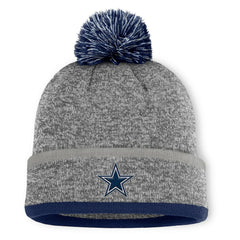 Dallas Cowboys Motion Cuffed Knit Hat with Pom - Heather Gray Hats