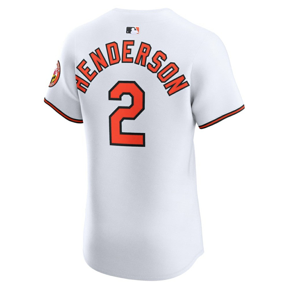 Gunnar Henderson Baltimore Orioles Nike Home Elite Jersey - White Jerseys