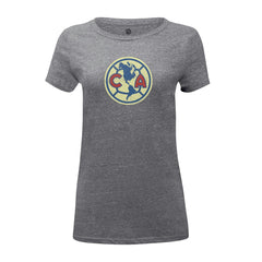 Club America 1863FC Women's Color Badge Tri-Blend T-Shirt Heather Gray