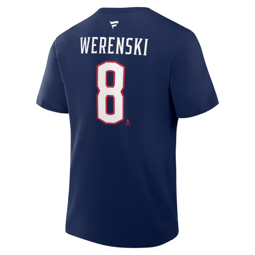 Zach Werenski Columbus Blue Jackets Fanatics Authentic Stack Name & Number T-Shirt - Navy | US 202466743
