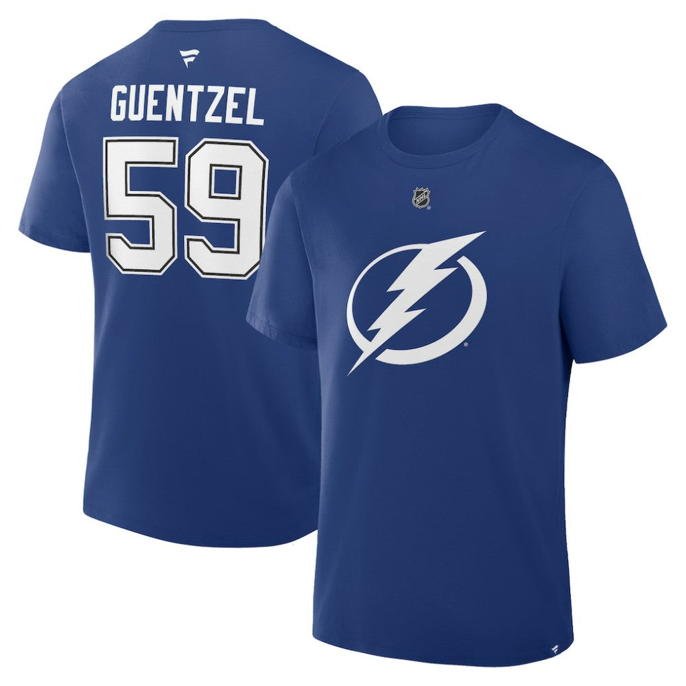 Jake Guentzel Tampa Bay Lightning Fanatics Authentic Stack Name & Number T-Shirt - Blue | US 202466753
