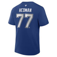 Victor Hedman Tampa Bay Lightning Fanatics Authentic Stack Name & Number T-Shirt - Blue | US 202466766
