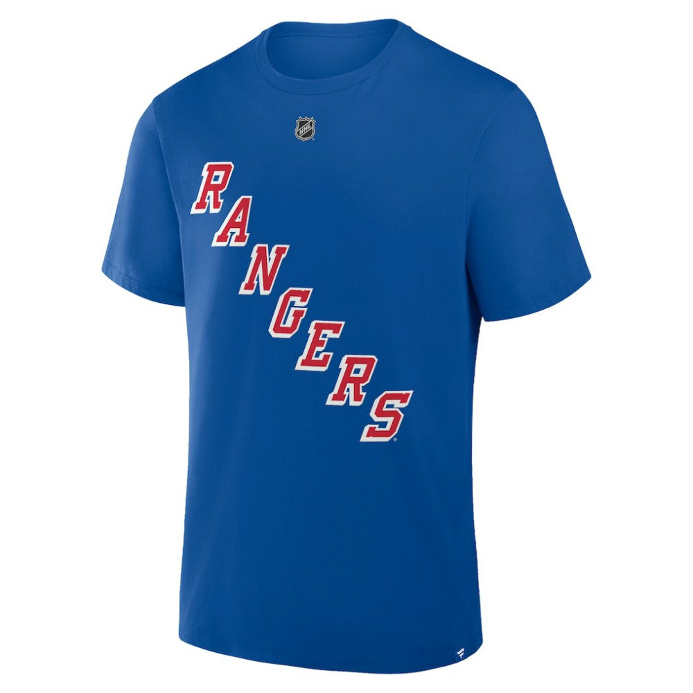 Alexis Lafreniere New York Rangers Fanatics Authentic Stack Name & Number T-Shirt - Blue | US 202466796