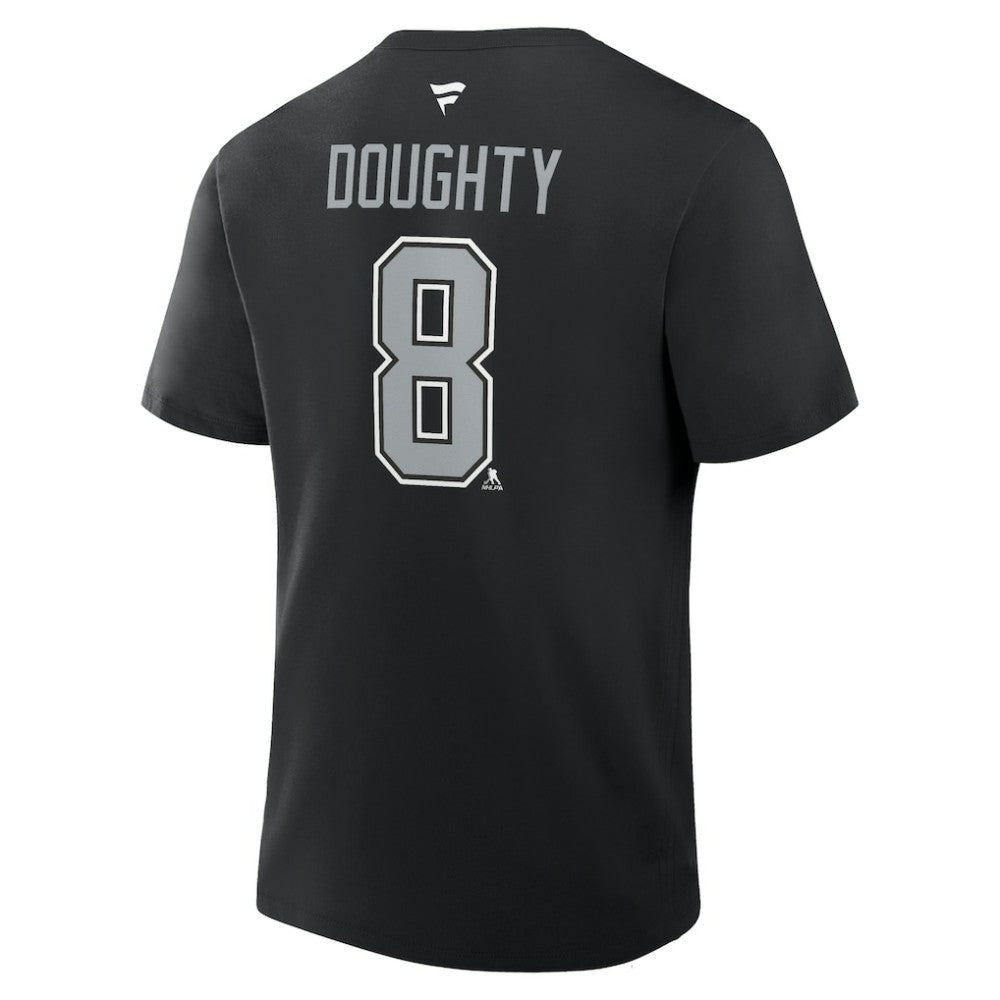 Drew Doughty Los Angeles Kings Fanatics Authentic Stack Name & Number T-Shirt - Black | US 202466805