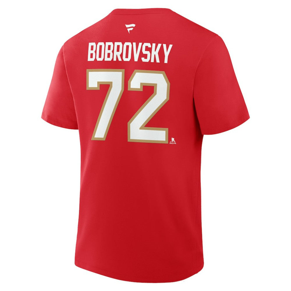 Sergei Bobrovsky Florida Panthers Fanatics Authentic Stack Name & Number T-Shirt - Red | US 202466806
