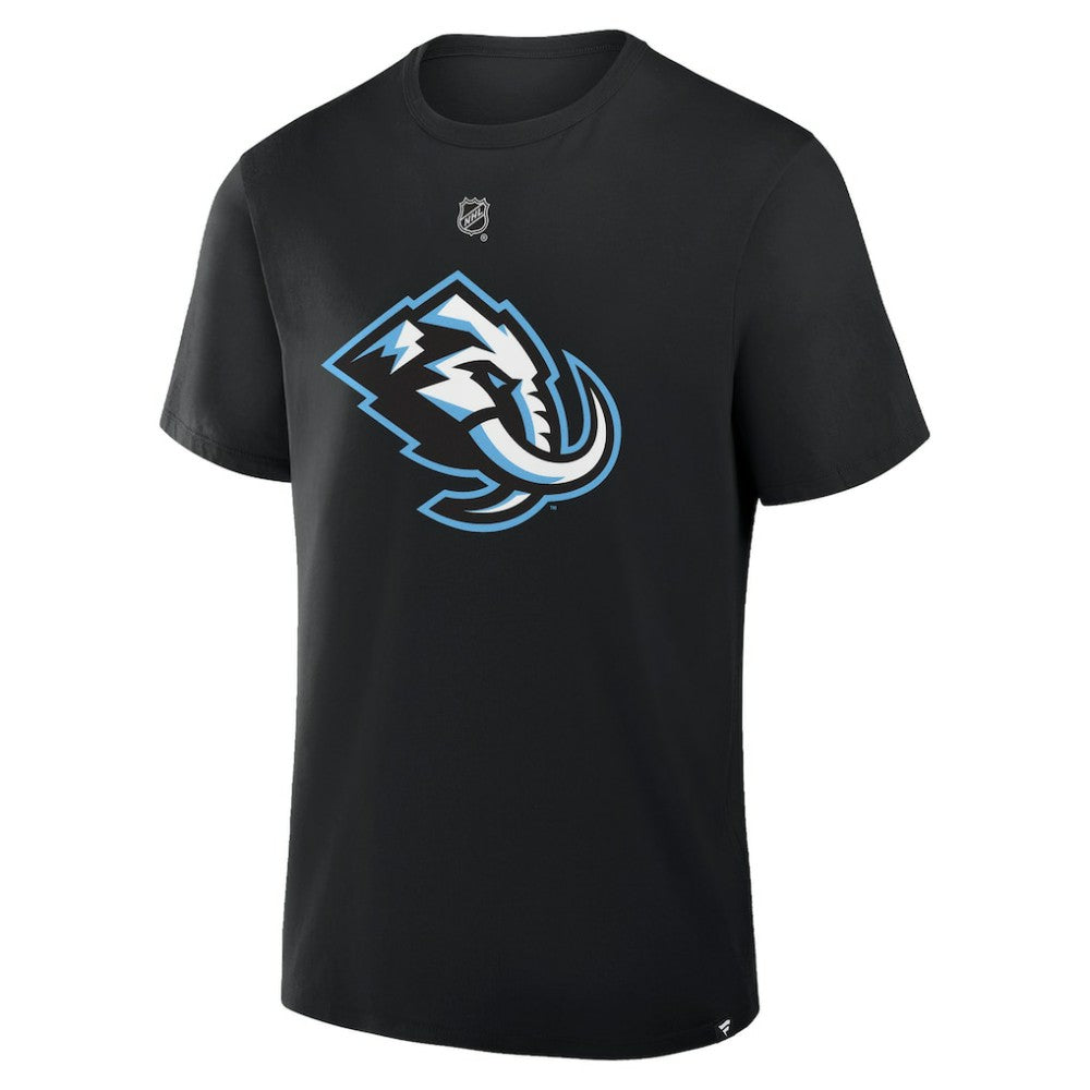 Logan Cooley Utah Mammoth Fanatics Authentic Stack Name & Number T-Shirt - Black | US 202466809