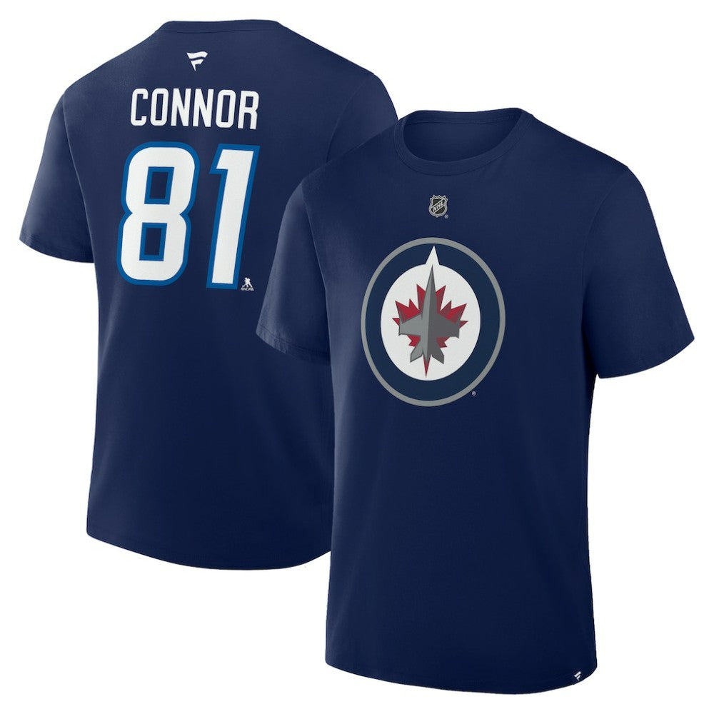 Kyle Connor Winnipeg Jets Fanatics Authentic Stack Name & Number T-Shirt - Navy | US 202466815