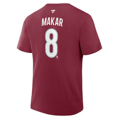 Cale Makar Colorado Avalanche Fanatics Authentic Stack Name & Number T-Shirt - Burgundy | US 202466817