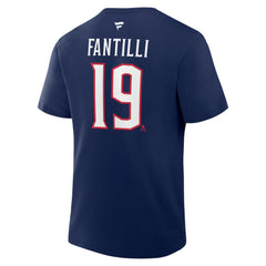 Adam Fantilli Columbus Blue Jackets Fanatics Authentic Stack Name & Number T-Shirt - Navy | US 202466820